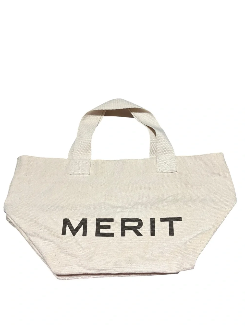 MERIT Beauty The Everything Bag Canvas Tote - Limited Edition GUC